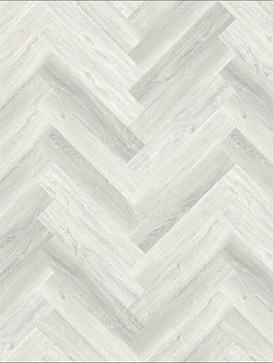 Cedar Ridge 8mm herringbone hybrid flooring with realistic timber texture, waterproof durable floorboards for modern residential interiors