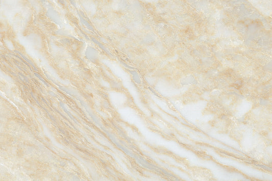 Champagne Ultra Natural quartz stone benchtop with elegant veining, custom cut for kitchen benchtops, bathroom vanities, laundries and premium interior surfaces.