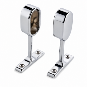 Oval Pillar End | 16mm | Chrome