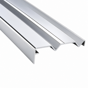 Chrome Wardrobe Bottom Track 5.7m - Double track system