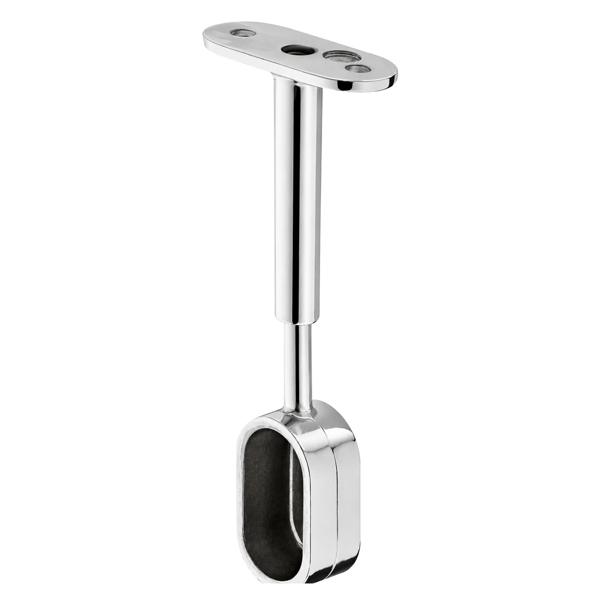 Oval Pillar End Adjustable | 16mm | Chrome
