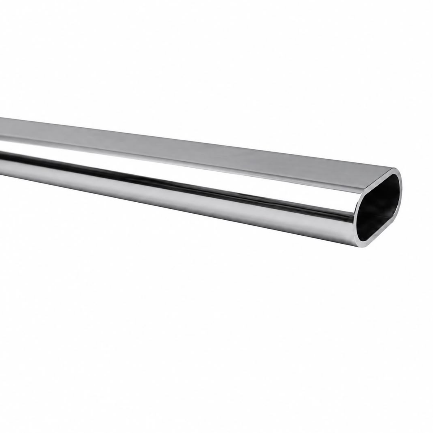 Chrome Oval Hanger Rail 15mm x 30mm x 2.9m