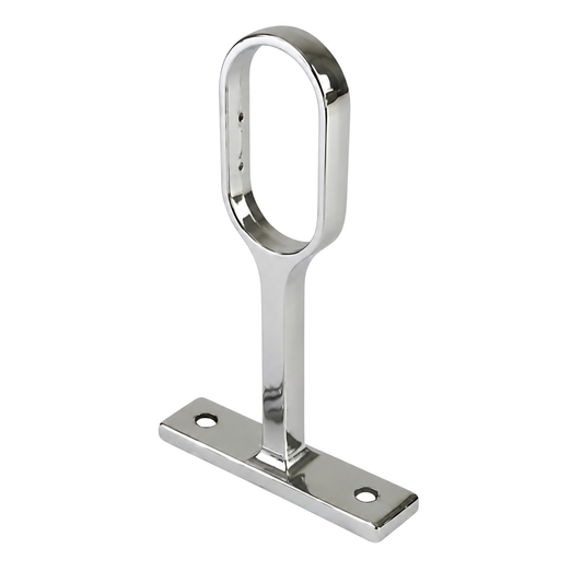 16mm chrome oval wardrobe rail centre support bracket for secure hanging rail installation