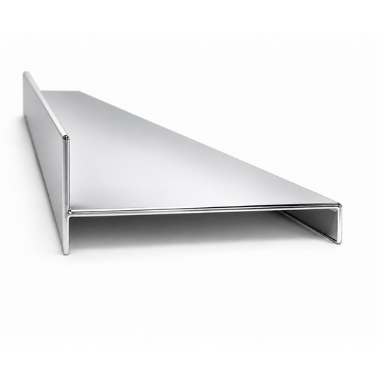 Chrome aluminium wardrobe cover jamb 5.6m profile for sliding wardrobe doors and clean frame finishing