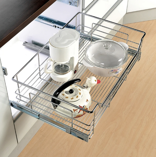 Chrome Wire Pull-Out Baskets – Fits 400mm Cabinet-0