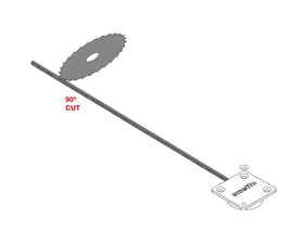Cinetto Black Wooden Door Straightener. Length: 2600mm. Top and Back Adjustment by W&B