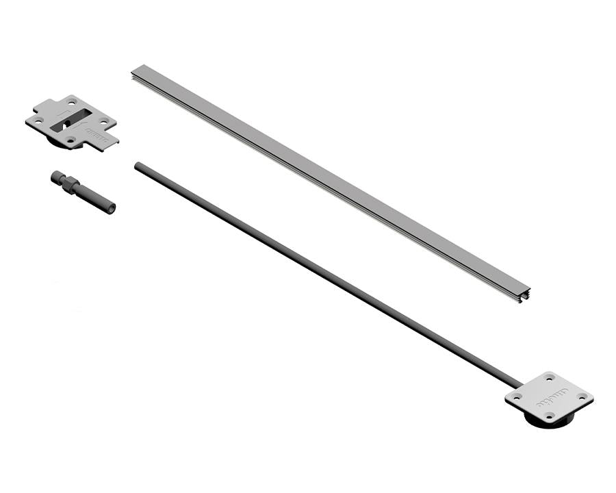 Cinetto wooden door straightener 2175 mm, top and back adjustment, zamac body with grey plastic cover