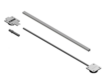 Cinetto wooden door straightener 2175 mm, top and back adjustment, zamac body with grey plastic cover