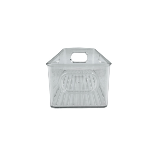 Mini Clear Laundry Storage Tub – Compact & Stackable-0
