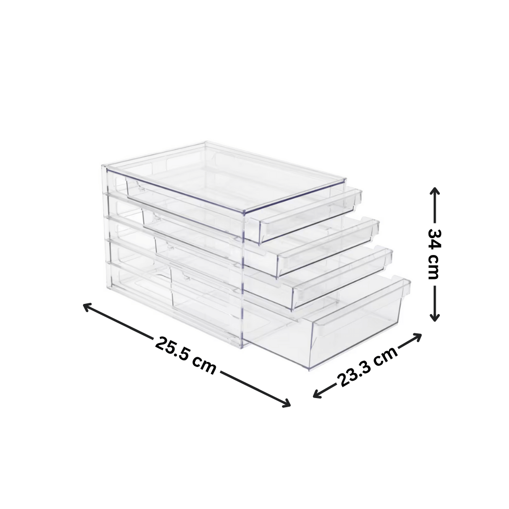Clear 4-Drawer Organiser-1