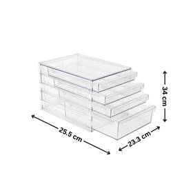 Clear 4-Drawer Organiser