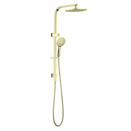 Luxury brushed gold rain shower set for contemporary residential bathrooms