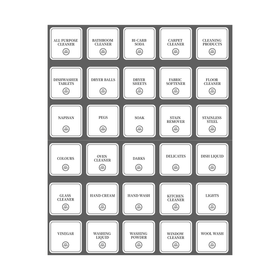 Laundry & Cleaning Labels – 30 Square Stickers