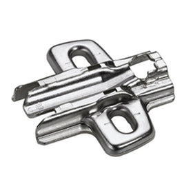 Cross mounting plate with oblong hole height adjustment, nickel plated, Hole line 37 x 32 mm, for screwing on, distance 0.0 mm 9071575