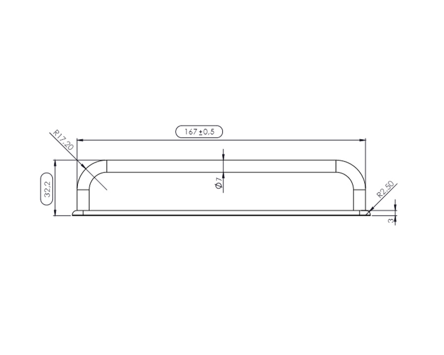 Furnipart D Lite Handle. Finish: Gold. Length: 173mm