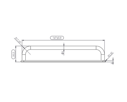 Furnipart D Lite Handle. Finish: Gold. Length: 173mm