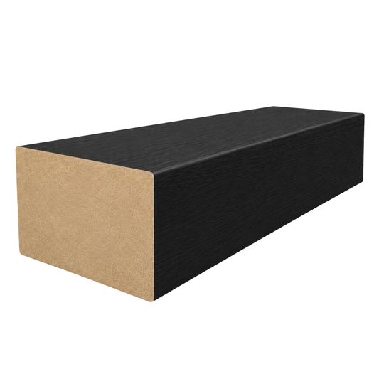 Black 31mm x 65mm STECCAWOOD decorative timber batten for interior feature walls and ceiling panelling