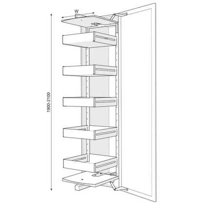 Slide-Out Tall Pantry Unit – 450mm & 600mm-1