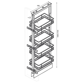 Tall Pull-Out Pantry Unit – 2 Sizes