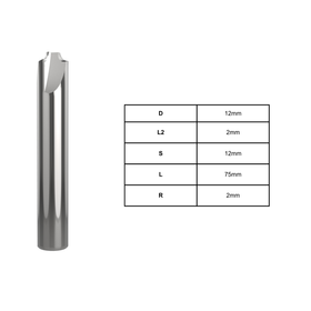 Special Carbride - Pencil Profile | 12mm D | 2mm L2 | 12mm S | 75mm L | 2mm R