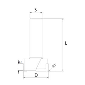 Surface Planers - 2-Flute Cutter | 40mm D | 12mm L2 | 20mm S | 85mm L