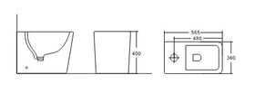 Imperial Floor Standing Bidet | Matte White | Square