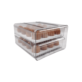 Two-Level Egg Organiser Drawer – Secure & Efficient Fridge Storage
