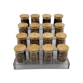 Expandable 4-Tier Clear Spice Rack Organiser