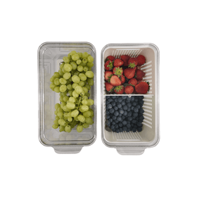 Double Fridge Organiser with Removable Baskets