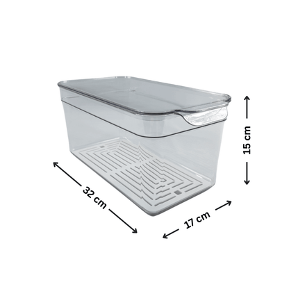 Clear Fridge Organiser with Lid-2