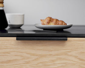 Furnipart Artisan Handle. Finish: Brushed Matt Black. Length: 200mm by Wilson & Bradley