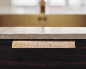 Furnipart Bench Handle. Finish: Brushed Brass. Length: 200mm by W&B