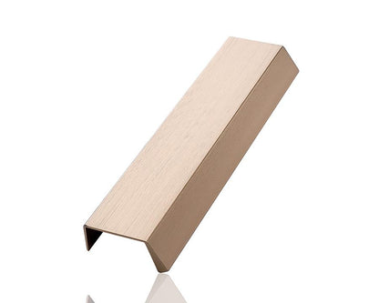 Furnipart Bench Handle in brushed brass, 200mm, durable zamac cabinet and drawer pull for modern furniture and interiors.