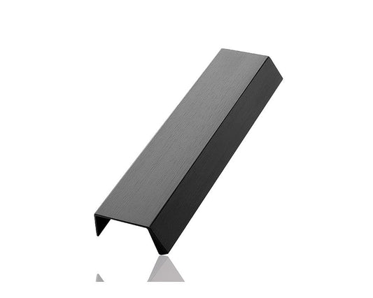 Furnipart Bench Handle in brushed matt black, 200mm, durable zamac cabinet and drawer pull for modern furniture and interiors.