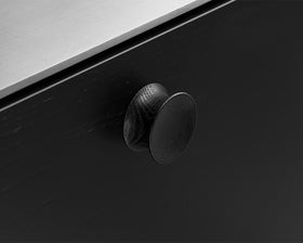 Furnipart Pulley Knob. Finish: Black Ash. Diameter: 45mm by W&B