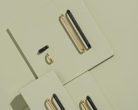 Furnipart D Lite Handle. Finish: Gold. Length: 173mm by W&B