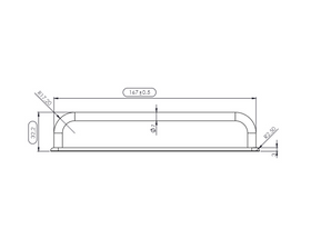 Furnipart D Lite Handle. Finish: Gold. Length: 173mm by W&B