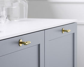 Furnipart Manor T Knob. Finish: Gold. Diameter: 30mm by W&B