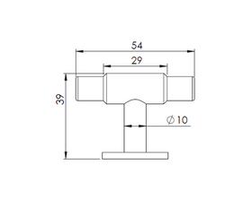 Furnipart Manor T Knob. Finish: Gold. Diameter: 30mm by W&B