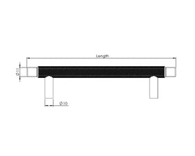 Furnipart Manor Handle. Finish: Matt Black. Length: 190mm by W&B