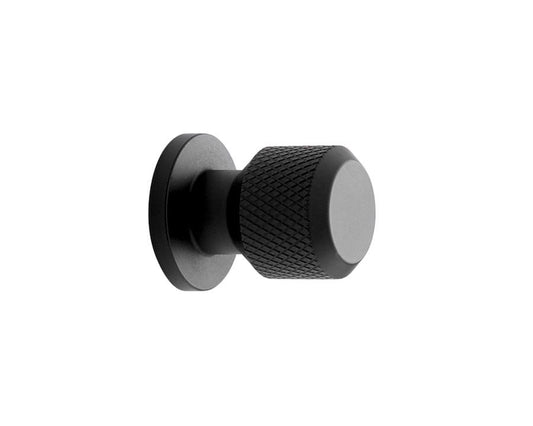 Furnipart matt black Manor Round cabinet knob 30mm – stylish, durable drawer and cupboard handle for kitchens, wardrobes, and furniture with easy installation
