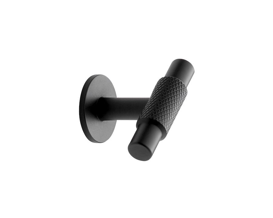 Furnipart Manor T Knob. Finish: Matt Black. Diameter: 30mm by W&B