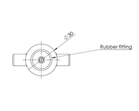 Furnipart Manor T Knob. Finish: Gold. Diameter: 30mm by W&B