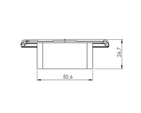 Furnipart Horizon Handle. Finish: Matt Black. Length: 80mm by W&B