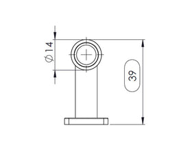 Furnipart Manor T Knob. Finish: Matt Black. Diameter: 30mm by W&B