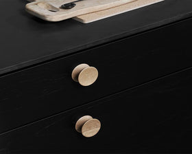Furnipart Pulley Knob. Finish: Oak Clear Lacquered. Diameter: 45mm by W&B