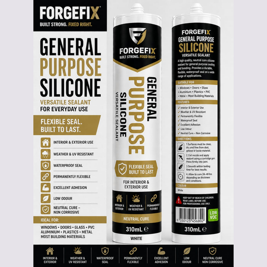 310ml general purpose silicone sealant box pack, waterproof and flexible cartridge sealant for bathrooms, kitchens, glass, tiles, and construction joint sealing applications