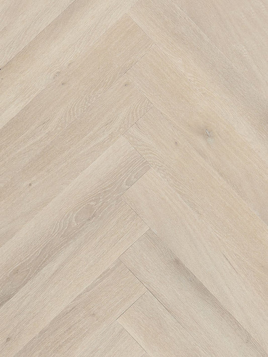 Glamis 8mm hybrid flooring with natural oak timber look, waterproof, scratch-resistant floor planks for modern residential and commercial interiors.