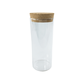 Glass Storage Jars with Cork Lid – 410ml (Set of 6)