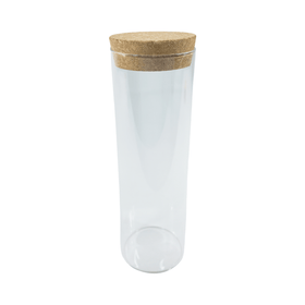 Glass Storage Jars with Cork Lid – 550ml (Set of 6)